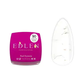EDLEN. Builder gel, Flower Yogurt #90, 15 ml. Gel per costruzione, con fiori secchi #1