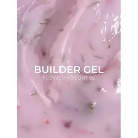 EDLEN. Builder gel, Flower Yogurt #92, 30 ml. Gel para extensiones, con flores secas. #2