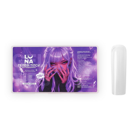LUNAmoon. Gel Tips, Coffin Long XL, 240 шт, гелеві тіпси, балерина довга XL #1