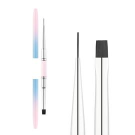 RAIZ. Straight and Liner Brush, 8.5 mm/12 mm. Двосторонiй пензлик для манікюру, прямий та лайнер — RAIZ, NAILSMADE