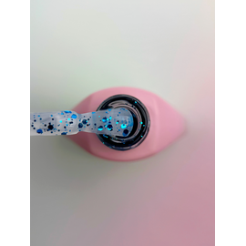 You Are Cute. Blueberry Frosting Top Coat, 5 ml, топ із синьо-чорним декоративним міксом — You Are Cute, NAILSMADE
