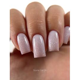 ELSE. Stone gel, #26, Selenite, 30 ml. Твердий гель для нарощування, з шимером — ELSE, NAILSMADE