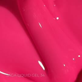SAGA. Liquid Gel, 15 ml, #34. Рідкий гель для укріплення та нарощування — SAGA, NAILSMADE