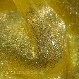 SAGA. Liquid Gel, 15 ml, #43. Рідкий гель для укріплення та нарощування з шимером — SAGA, NAILSMADE