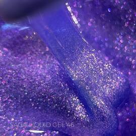 SAGA. Liquid Gel, 15 ml, #46. Рідкий гель для укріплення та нарощування з шимером — SAGA, NAILSMADE