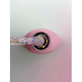 You Are Cute. Sugar Shimmer Top Coat, 5 ml, топ з дрібним різнокольоровим шимером — You Are Cute, NAILSMADE