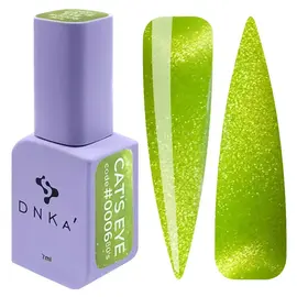 DNKa’. Gel Polish, 80's, Glows in the dark Cat's eye, #0006, 7 ml, гель-лак люмінісцентний "котяче око" — DNKa’ Professional, NAILSMADE