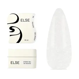 ELSE. Stone gel, #26, Selenite, 30 ml. Твердий гель для нарощування, з шимером — ELSE, NAILSMADE