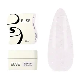 ELSE. Stone gel, #27, Sapphire, 30 ml. Твердий гель для нарощування, з шимером — ELSE, NAILSMADE