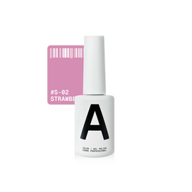 ADORE. Gel Polish, #S-02, Strawberry, 12 ml. Гель-лак, рожевий, з шимером — Adore Professional, NAILSMADE