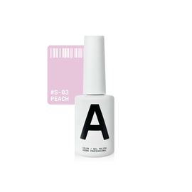 ADORE. Gel Polish, #S-03, Peach, 12 ml. Гель-лак, персиково-рожевий з молочним підтоном, з шимером — Adore Professional, NAILSMADE