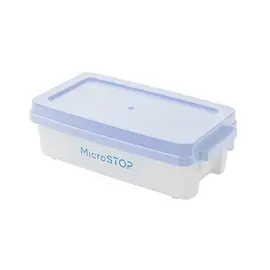 MicroSTOP Контейнер для дезинфекции на 1 л, голубая крышка — MicroSTOP, NAILSMADE