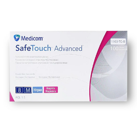 Medicom. Рукавички нітрилові неопудрені, SafeTouch Extend, 3.5 g, M, 100 шт, рожеві — Medicom, NAILSMADE