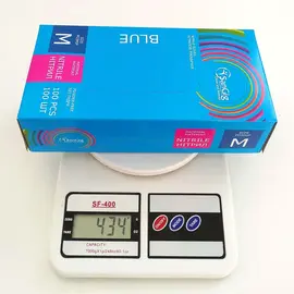 SanGig. Рукавички нітрилові неопудрені, 3.5 g, M, 100 шт, Блакитні — SanGig, NAILSMADE