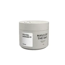 NOTD. Polygel, Shimmer #01, 30 ml, Polygel feinkörnig mit Schimmer — NAILS OF THE DAY (NOTD), NAILSMADE