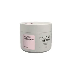 NOTD. Polygel, Shimmer #02, 30 ml, Polygel feinkörnig mit Schimmer — NAILS OF THE DAY (NOTD), NAILSMADE