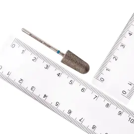 Formula Profi. Frézka diamantová PODO 02, "KUŽEL ZAOBLENÝ" modrá, Ø 9 mm — Formula Profi, NAILSMADE