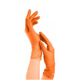Medicom. Рукавички нітрилові неопудрені, SafeTouch Advanced, 5 g, M, 100 шт, помаранчеві — Medicom, NAILSMADE