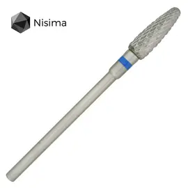 Nisima. Фреза твердосплавная "КУКУРУЗА", синяя, Ø 4.5 мм, H_714mK — Nisima, NAILSMADE
