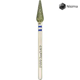 Nisima. Фреза алмазная "МОРКОВЬ" синяя, Ø 4.2 mm, P893m042 — Nisima, NAILSMADE
