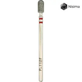 Nisima. Фреза алмазная "ЦИЛИНДР" красная, Ø 3.5 mm,  P_112fK — Nisima, NAILSMADE