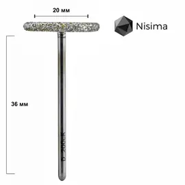 Nisima. Фреза алмазна "ПЕДИКЮРНИЙ ДИСК" зелена, Ø 20 mm, D_200cK — Nisima, NAILSMADE