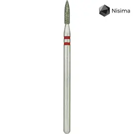 Nisima. Diamond Bur "PENCIL" Red, Ø 1.8 mm, P860f018 — Nisima, NAILSMADE