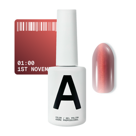 ADORE. Cat's Eye Gel Polish, 01:00, 12 ml. Гель-лак "котяче око" шовковий, цегляний червоний — Adore Professional, NAILSMADE