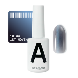 ADORE. Cat's Eye Gel Polish, 10:00, 12 ml. Гель-лак "котяче око" шовковий, глибокий синій — Adore Professional, NAILSMADE