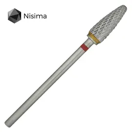 Nisima. Фреза твердосплавная "КУКУРУЗА", красная, Ø 5.2 мм, H_707fK — Nisima, NAILSMADE