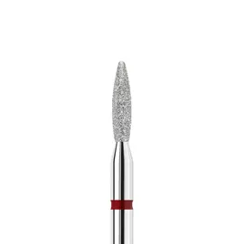 KWARK. Фреза алмазно-платинова "ПОЛУМ'Я" червона, Ø 2.1 mm, безпечна — KWARK, NAILSMADE