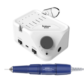 STRONG. Nail drill Saeshin Strong B350/H350, original. Drill 40 thousand revolutions, reverse, original with certification, blue handle — Fresadoras, NAILSMADE