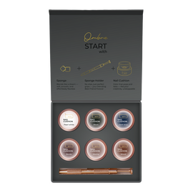 HEYLOVE. Nail Cushion set «Graphite», 6 pcs, набір гелевих фарб для омбре, стемпінгу та малювання — HEYLOVE, NAILSMADE