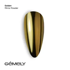 GA&MA. Mirror powder, Golden, 0.3 g, Rubbing powder Golden — GÉMELY (ex GA&MA), NAILSMADE