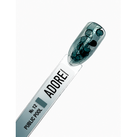 ADORE. Aqua Drops, #12, 5 ml. Liquid watercolor drops, dark blue with shimmer — Adore Professional, NAILSMADE