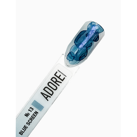 ADORE. Aqua Drops, #13, 5 ml. Liquid watercolor drops, blue with shimmer — Adore Professional, NAILSMADE
