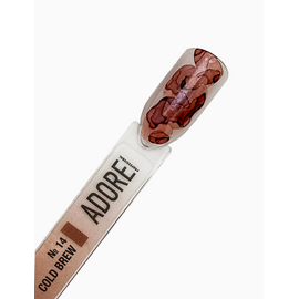 ADORE. Aqua Drops, #13, 5 ml. Liquid watercolor drops, brown with shimmer — Adore Professional, NAILSMADE