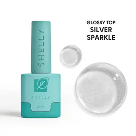 SHELLY. Silver Sparkle Top, 12 ml. Топ зі срібними блискітками — Shelly, NAILSMADE