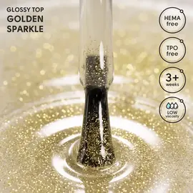 SHELLY. Golden Sparkle Top, 12 ml. Топ із золотими блискітками — Shelly, NAILSMADE