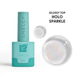 SHELLY. Holo Sparkle Top, 12 ml. Топ з голографічними блискітками — Shelly, NAILSMADE