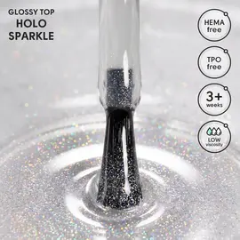 SHELLY. Holo Sparkle Top, 12 ml. Топ з голографічними блискітками — Shelly, NAILSMADE