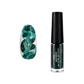 ADORE. Aqua Drops, #11, 5 ml. Liquid watercolor drops, green-turquoise with shimmer — Adore Professional, NAILSMADE