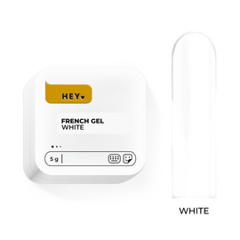 HEYLOVE. French gel, WHITE, 5 g, гель-фарба біла — HEYLOVE, NAILSMADE