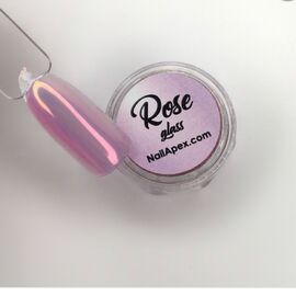 NAILAPEX Metallic Mirror powder Rose Glass, Втирка (єдиноріг) рожева #1