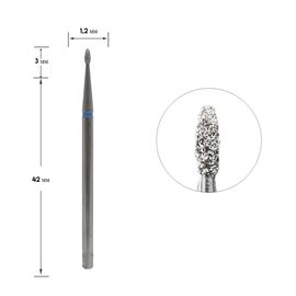 STALEKS Фреза алмазна "ПОЧКА ЗАОКРУГЛЕНА" синя, Ø 1.2 mm #2