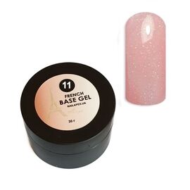 NAILAPEX French Base Opal #11, 30 ml, рожевий нюд з рожевим шимером, напівпрозора #1