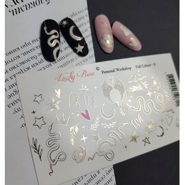 Слайдери для нігтів Lucky Rose, Foil Colour Gold 09 #2