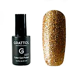 Гель-лак Grattol, Color Gel Polish Vegas 10, бронзовое золото, 9 мл #1