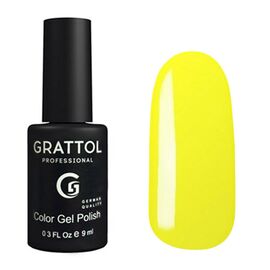 Гель-лак Grattol Color Gel Polish 034 Yellow, классический желтый, 9 мл #1