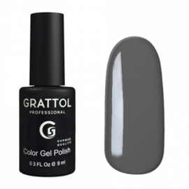 GRATTOL Gel Polish Grey 018, класичний сірий, 9 ml, гель-лак #1